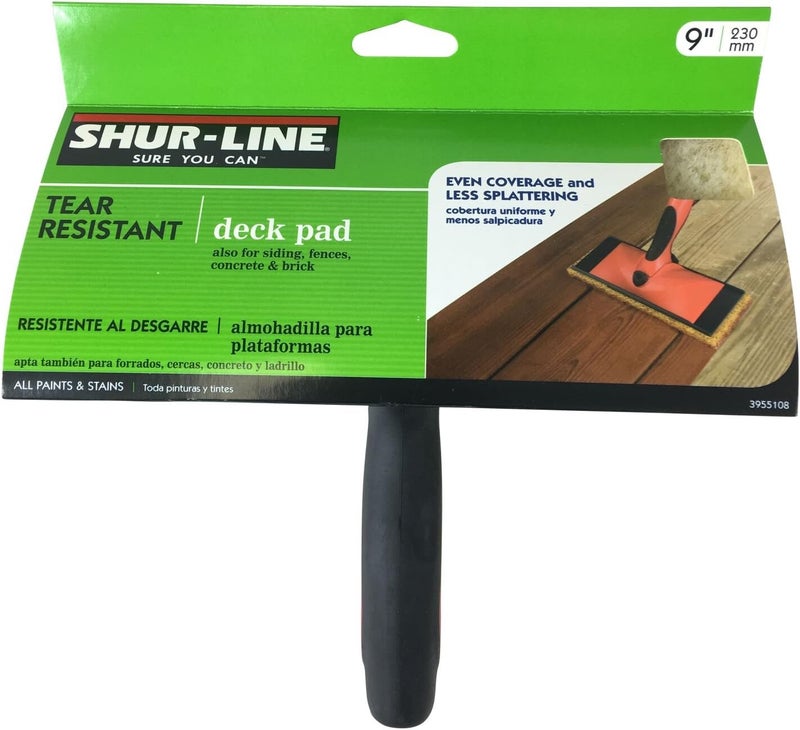 Shur-Line 3955108 Tear Resistant Deck Pad, Red/Black, 9-Inch Stain Applicator - Image 4